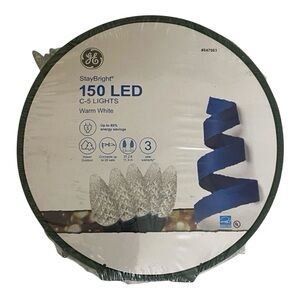 GE StayBright C-5 LED Lights Warm White 150 LED Bulbs on Roll